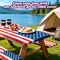 6FT American Flag Picnic Table Cover Set – Waterproof Elastic Fitted Tablecloth with Bench Covers for 4th of July, USA 250th Anniversary, Veterans Day & Outdoor Camping Decorations (72 x 30 Inch)